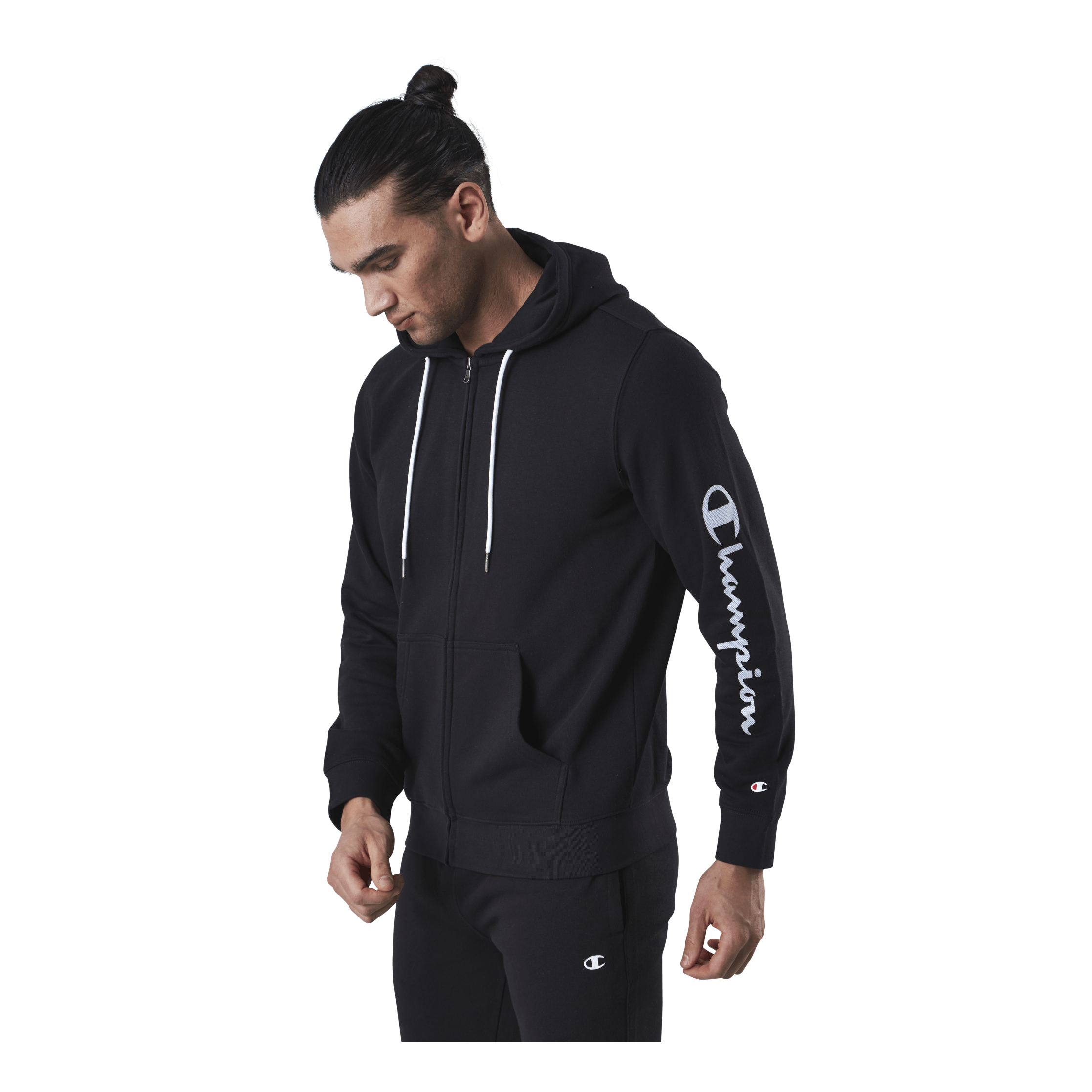 Meddele Merchandiser Tom Audreath Champion Hooded Full Zip Sweatshirt Black | Runforest.com