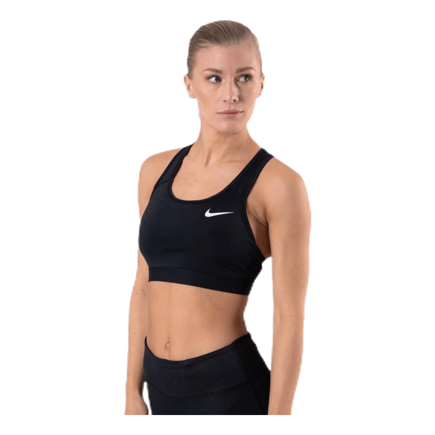 Nike Dri-FIT Swoosh Women's Medium-Support Graphic Sports Bra BLACK/WHITE/PARTICLE  GREY –