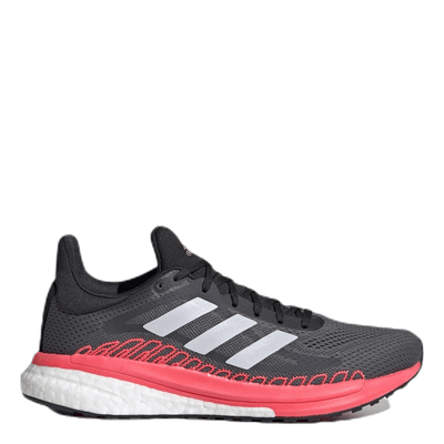 SolarGlide 3 ST Shoes Grey Five / Crystal White / Signal Pink / Coral