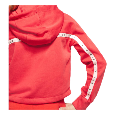 Air Crop Hoodie Jr White/Red