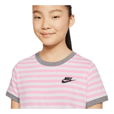 Stripe Ringer Jr Pink