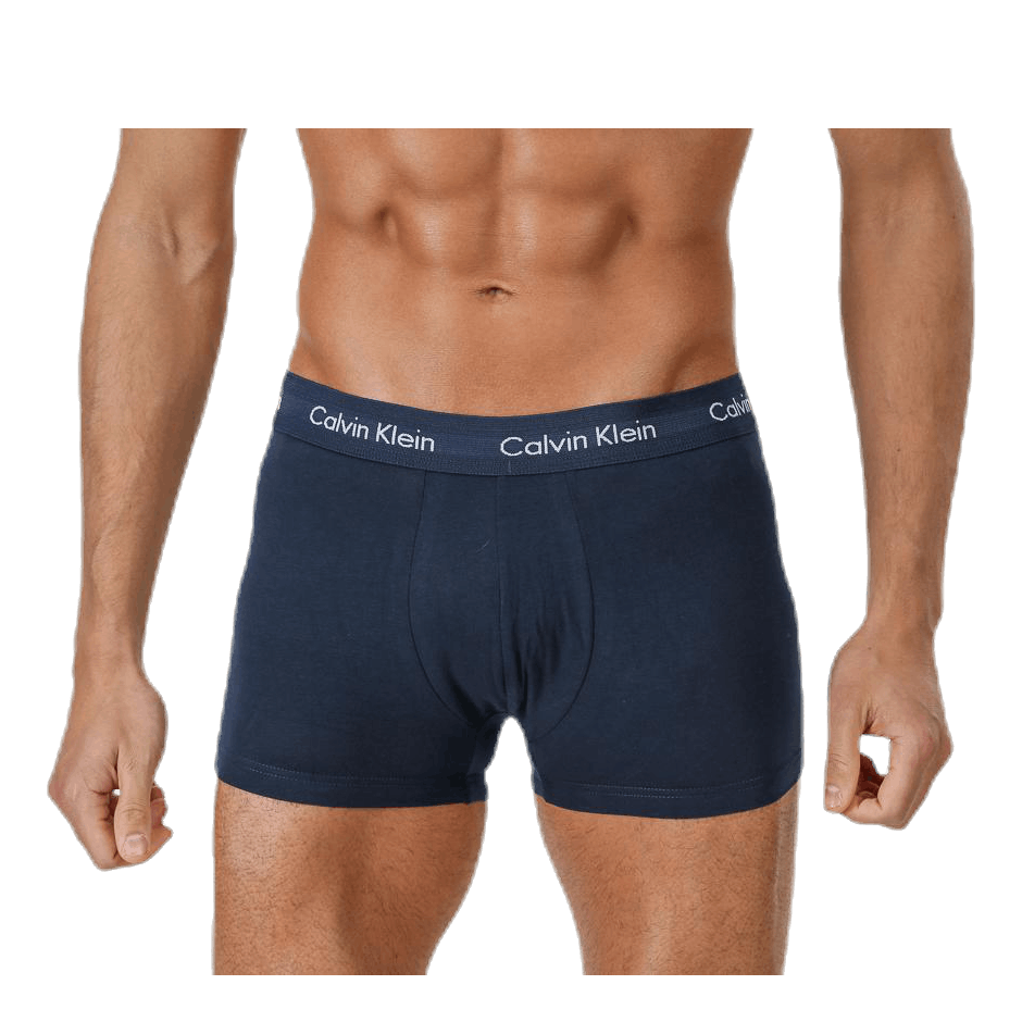 Cotton Stretch 3P Low Rise Trunk Blue