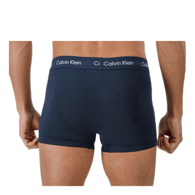 Cotton Stretch 3P Low Rise Trunk Blue