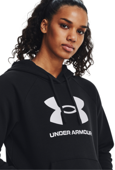 Ua Rival Fleece Big Logo Hdy Black