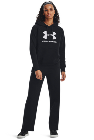 Ua Rival Fleece Big Logo Hdy Black