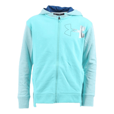 Threadborne Girls Terry Full Zip Blue/White