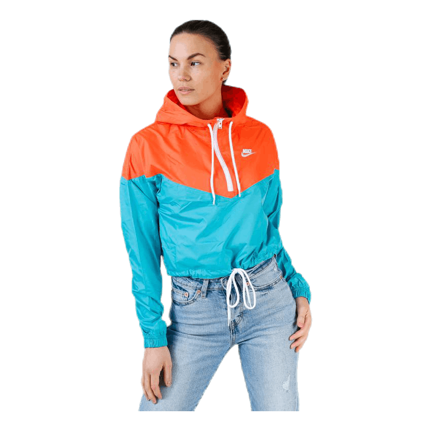 Heritage Windbreaker Jacket Orange/Turquoise