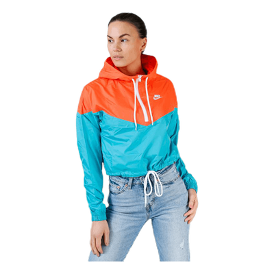 Heritage Windbreaker Jacket Orange/Turquoise