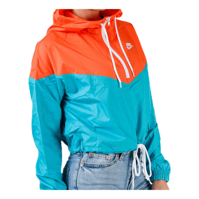 Heritage Windbreaker Jacket Orange/Turquoise