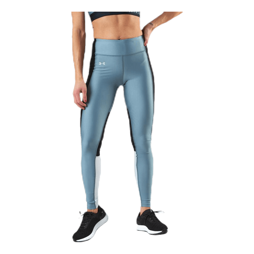 UA HG Armour Perforation Inset Leggings Turquoise