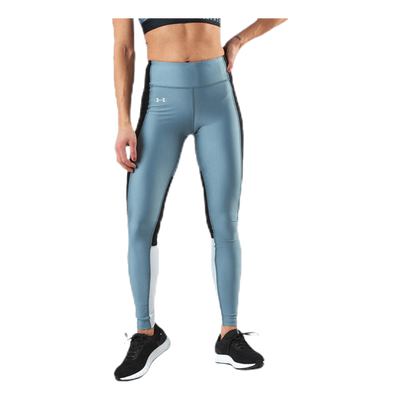 UA HG Armour Perforation Inset Leggings Turquoise