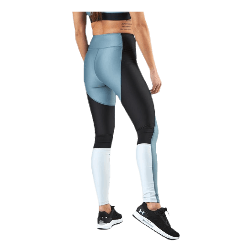 UA HG Armour Perforation Inset Leggings Turquoise