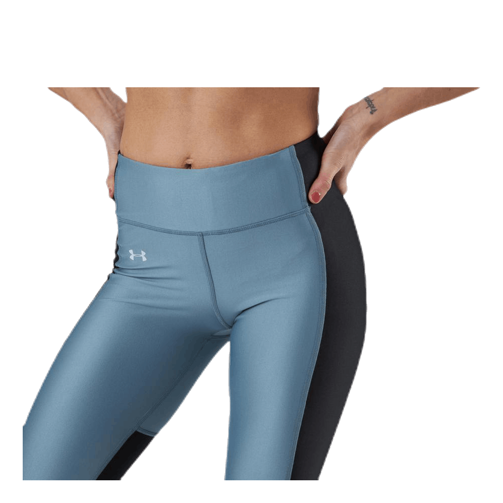 UA HG Armour Perforation Inset Leggings Turquoise