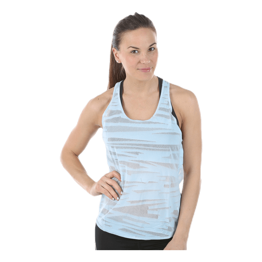 Mesh It Up Layer Tank Blue/Patterned