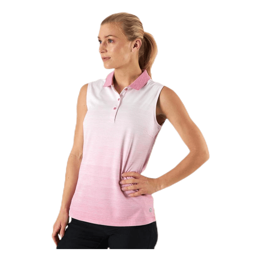 Ombre Sleeveless Polo Pink