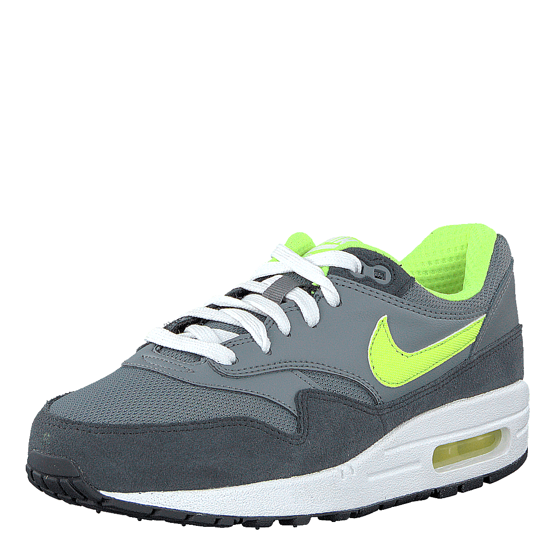 Nike Air Max 1 Big Kids Cool Grey/Volt-Anthrct-White