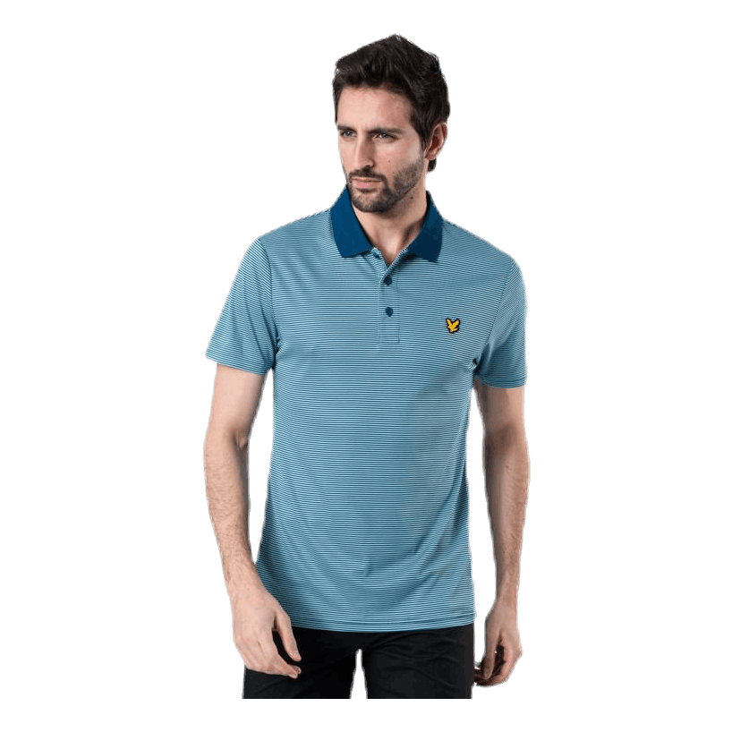 Microstripe Polo Blue