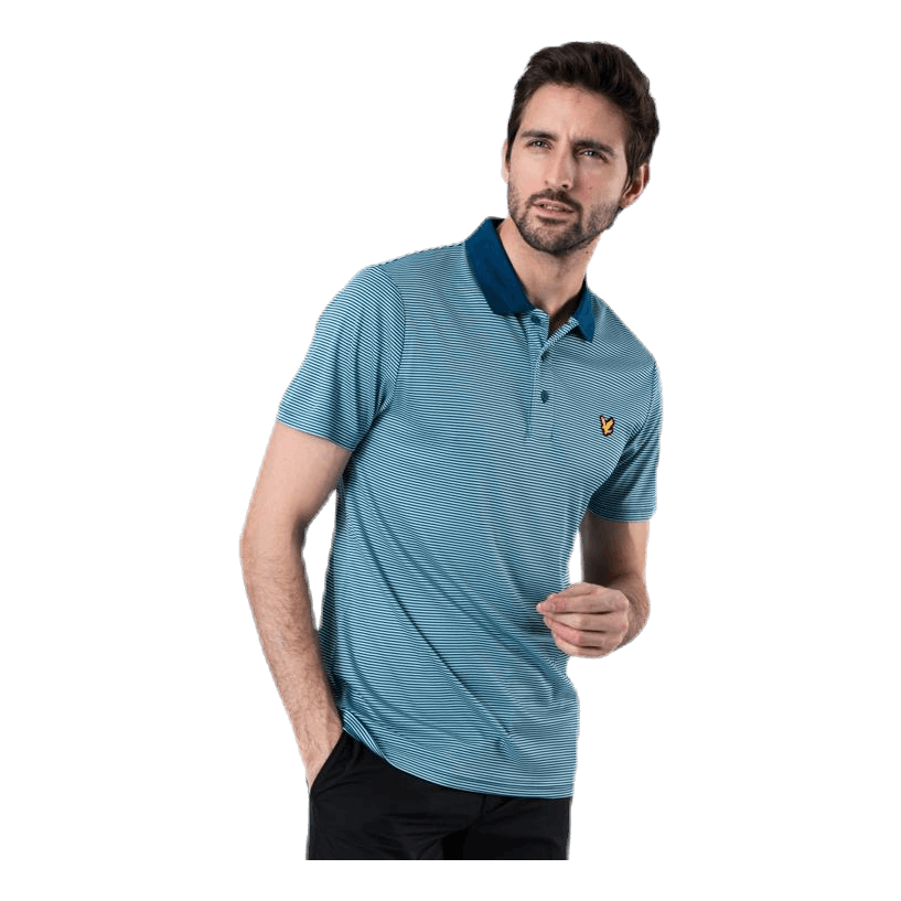 Microstripe Polo Blue