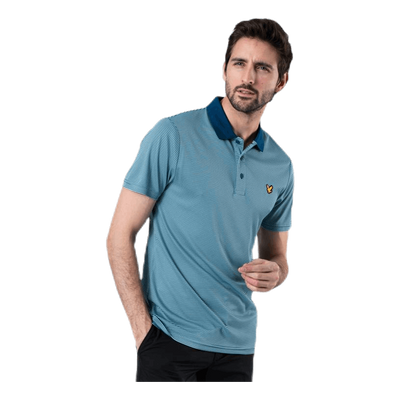 Microstripe Polo Blue