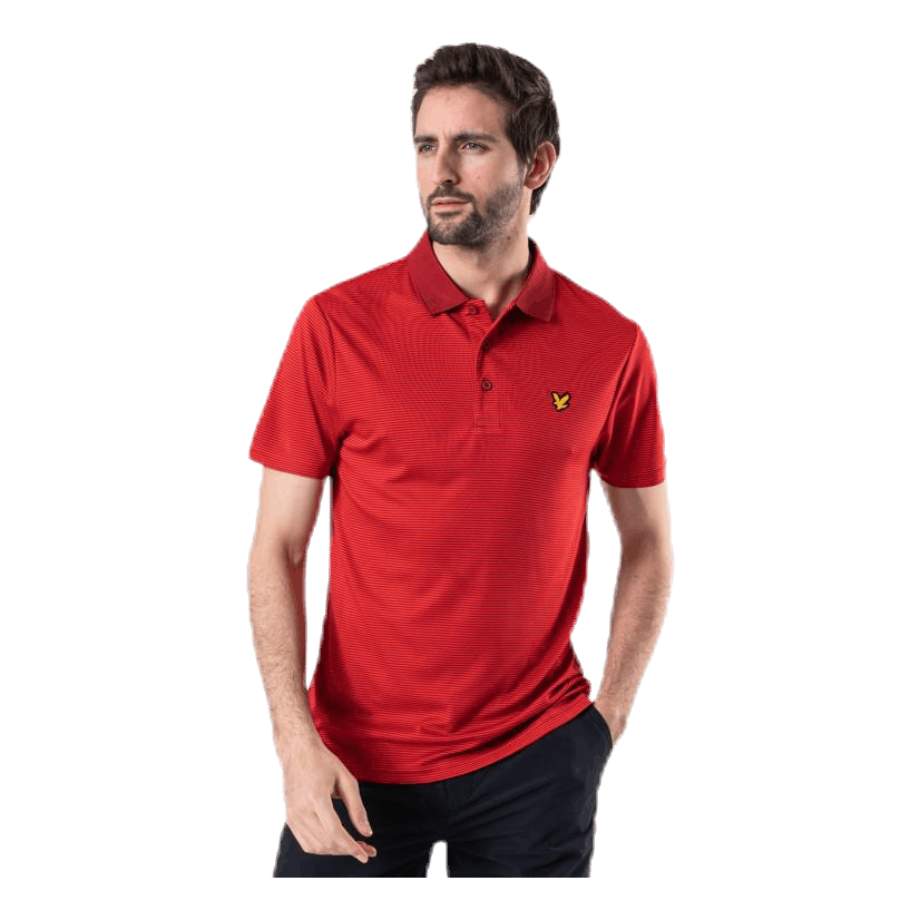 Microstripe Polo Red