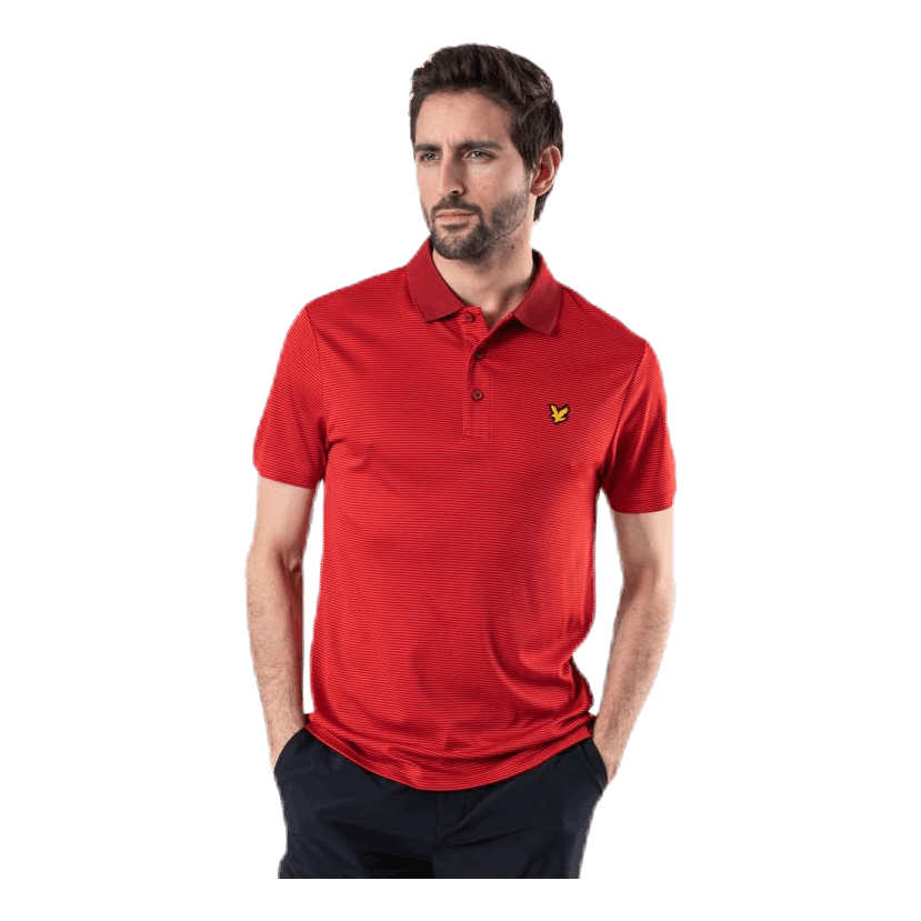 Microstripe Polo Red