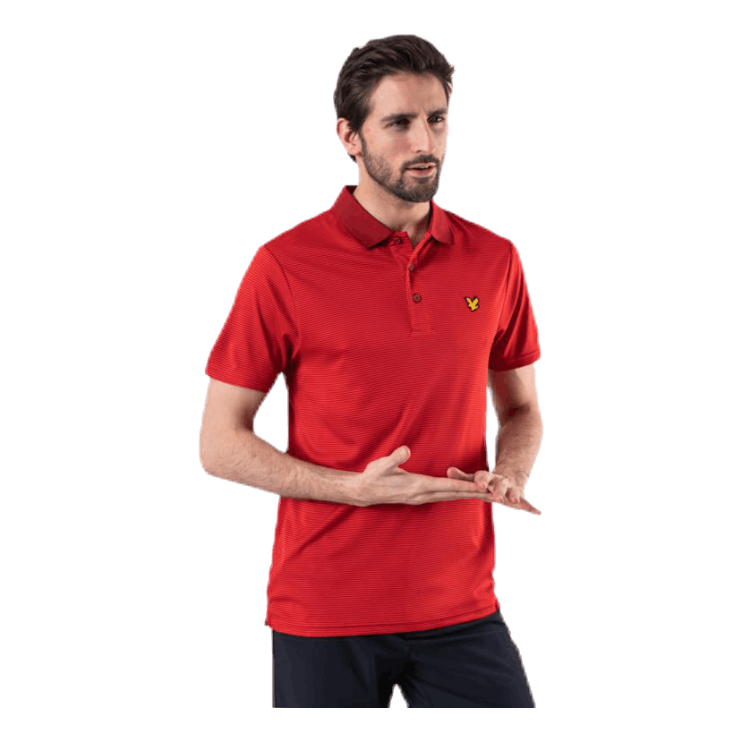 Microstripe Polo Red