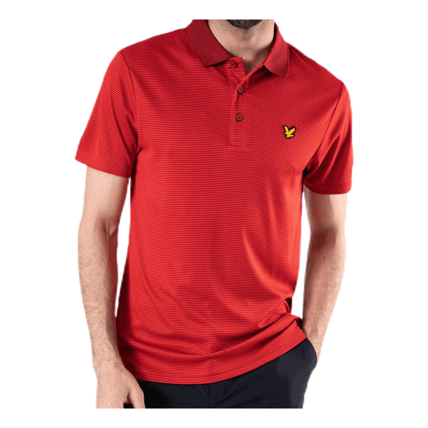 Microstripe Polo Red