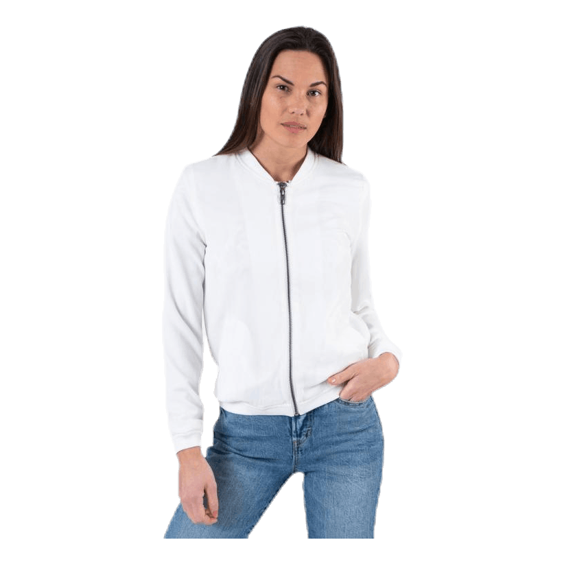 Nova Lux Bomber Jacket Solid 8 White