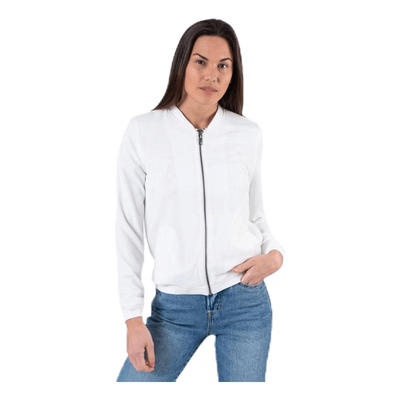 Nova Lux Bomber Jacket Solid 8 White