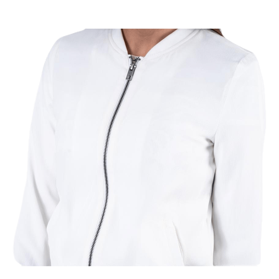 Nova Lux Bomber Jacket Solid 8 White