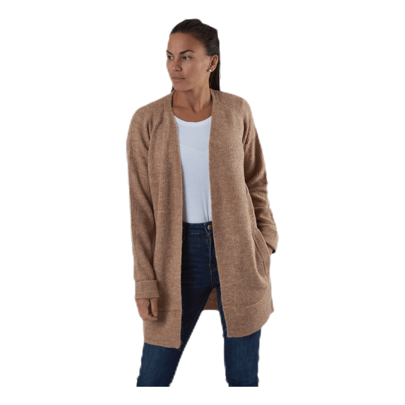 Ellen Ls Long Knit Cardigan Beige