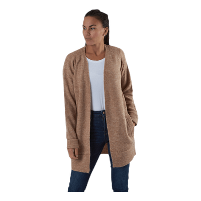 Ellen Ls Long Knit Cardigan Beige