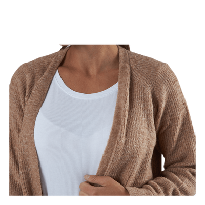 Ellen Ls Long Knit Cardigan Beige