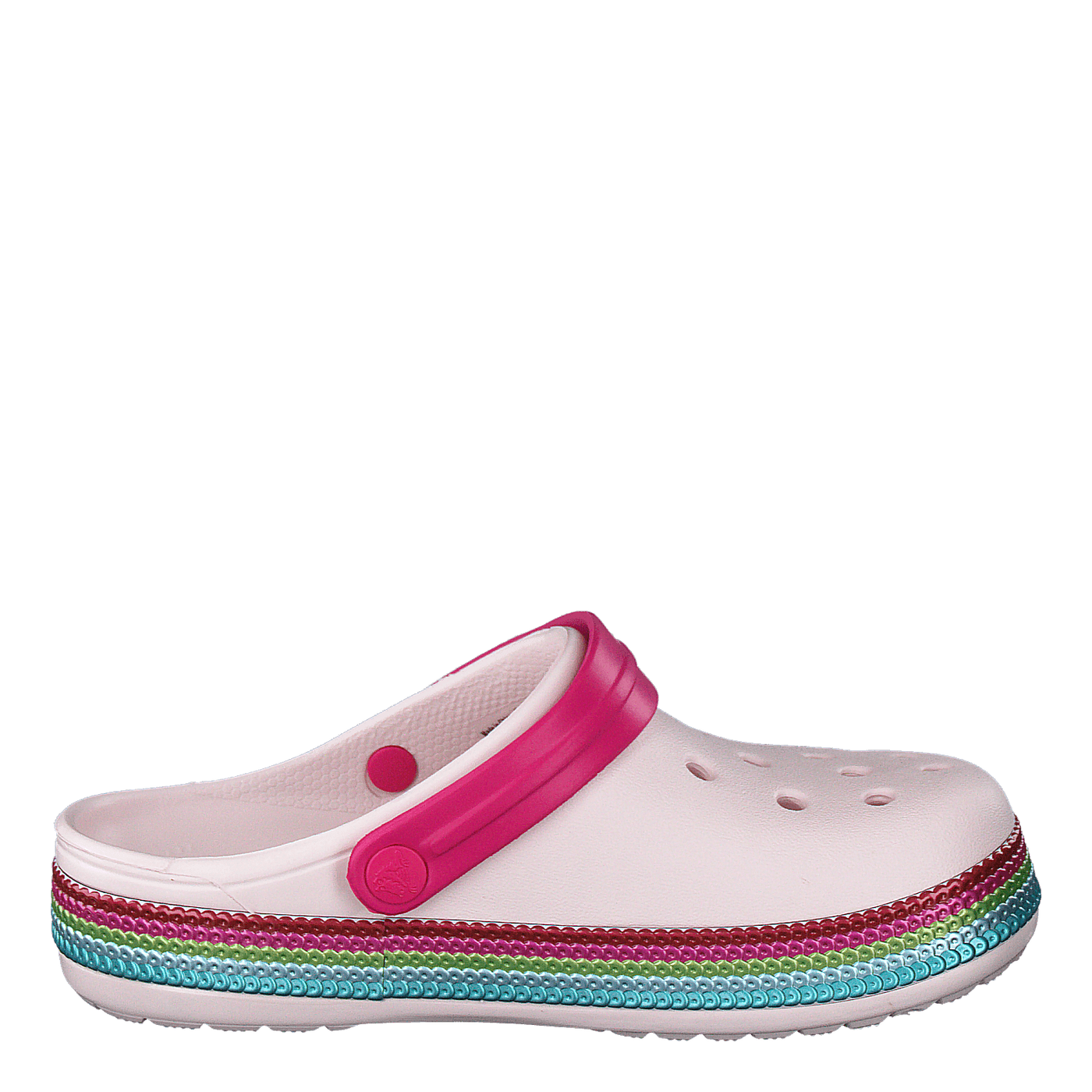 Crocband Sequin Band Clog K Barely Pink