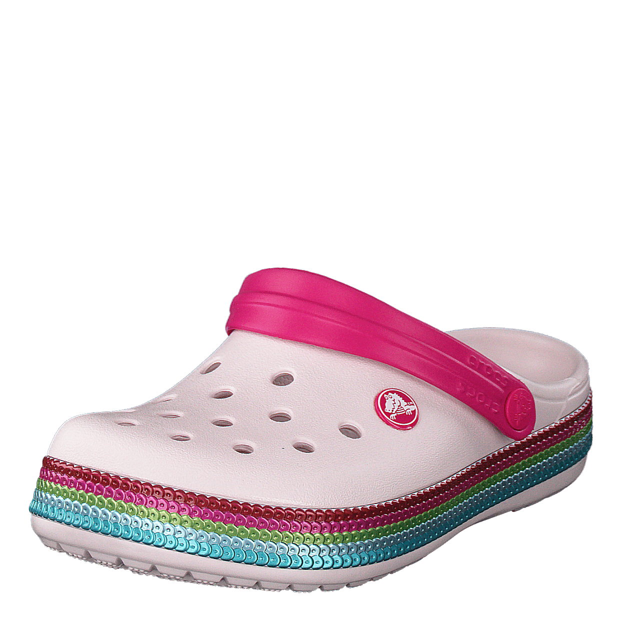 Crocband Sequin Band Clog K Barely Pink