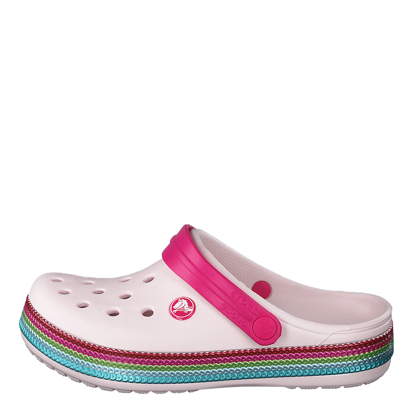 Crocband Sequin Band Clog K Barely Pink