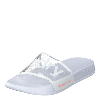 Superdry Perf Jelly Pool Slide Optic White