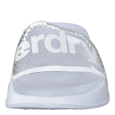 Superdry Perf Jelly Pool Slide Optic White