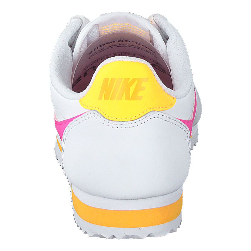 Wmns Classic Cortez Leather White/laser Fuchsia-orange