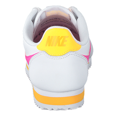 Wmns Classic Cortez Leather White/laser Fuchsia-orange