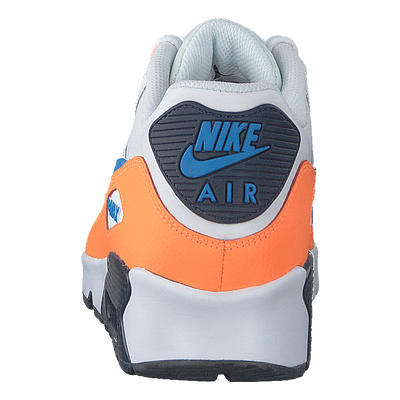 Boys' Air Max 90 Leather (gs) White/photo Blue-total Orange