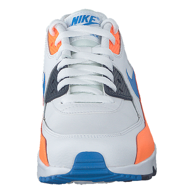 Boys' Air Max 90 Leather (gs) White/photo Blue-total Orange