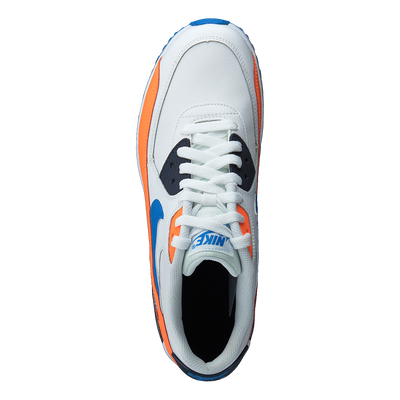 Boys' Air Max 90 Leather (gs) White/photo Blue-total Orange