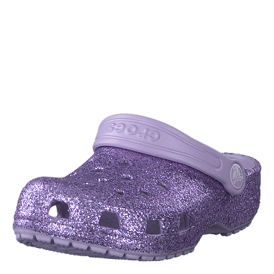 Classic Glitter Clog Kids Lavender