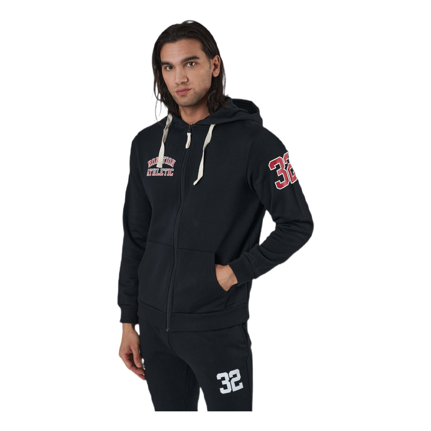 Alpha Full Zip Hood Black