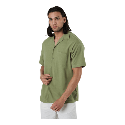 Findus Resort Shirt Ss One Pocket Green