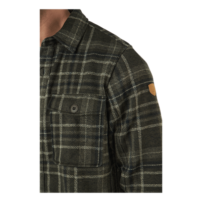 Dewey M Checked Fleece Shirt Forest Night