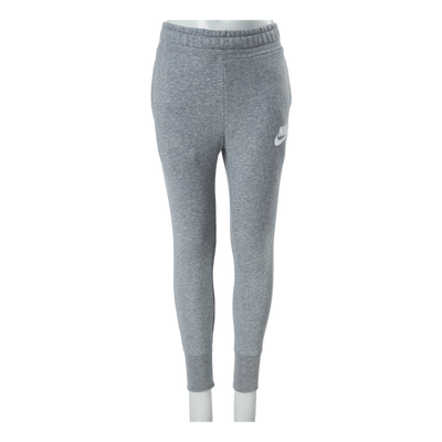 Sportswear Club Big Kids' (Girls') French Terry Pants CARBON HEATHER/WHITE