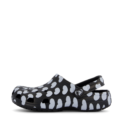 Classic Heart Print Clog Black / White