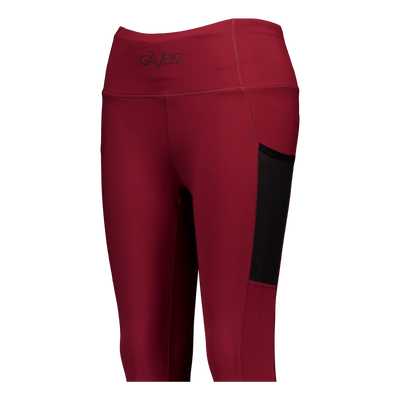 Mesh Pocket Leggings Dark Burgundy